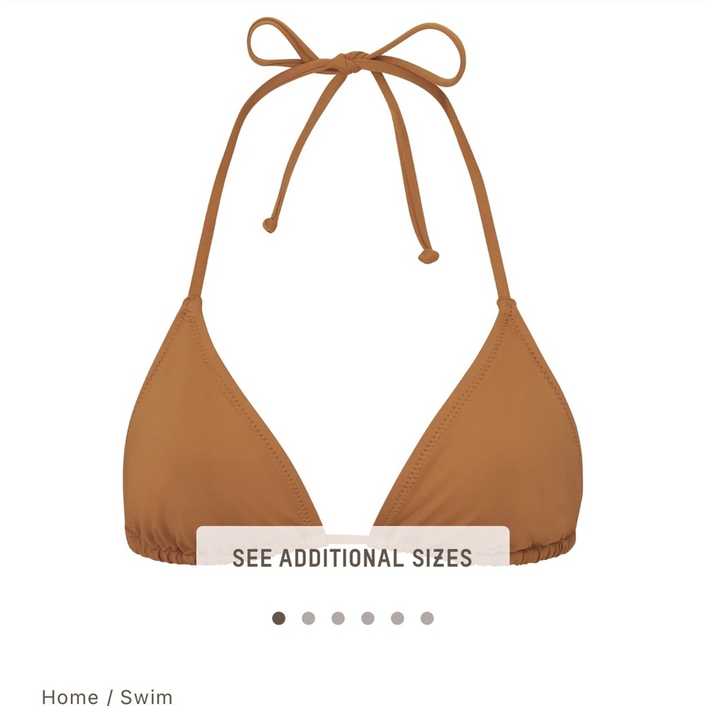 Skims bikini set in almond!! Top is large and bottom is small!